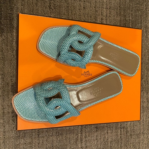 Authentic Hermes Omaha Lizard sandals - Picture 2 of 5